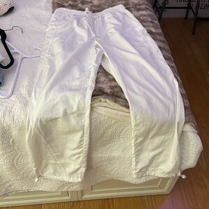 white comfy pants
